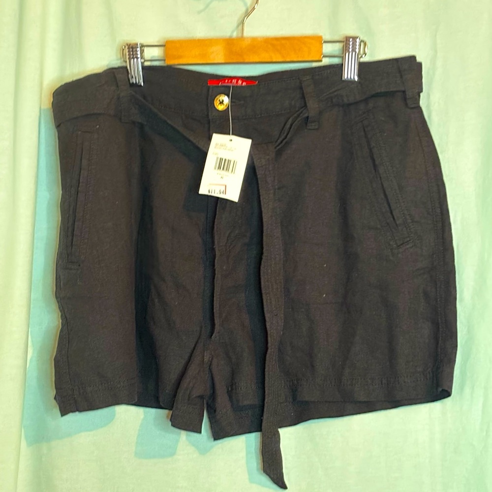 Guess Black Shorts with Button Detail